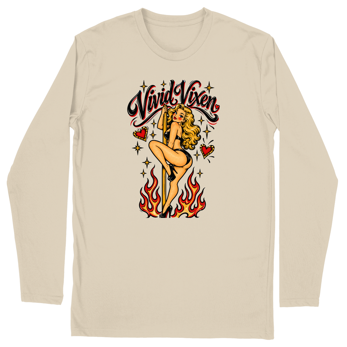 Long Sleeve Unisex T-shirt - Sand - front***Sand|||Long Sleeve Unisex T-shirt