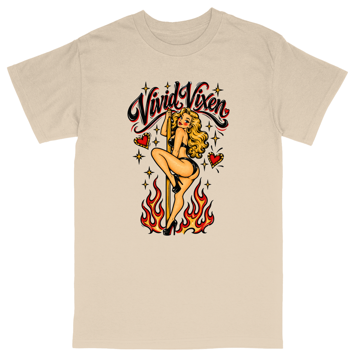 Basic Unisex Heavy Cotton T-Shirt - Sand - front***Sand|||Basic Unisex Heavy Cotton T-Shirt