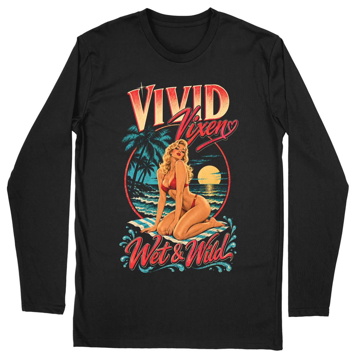 Long Sleeve Unisex T-shirt - Black - front