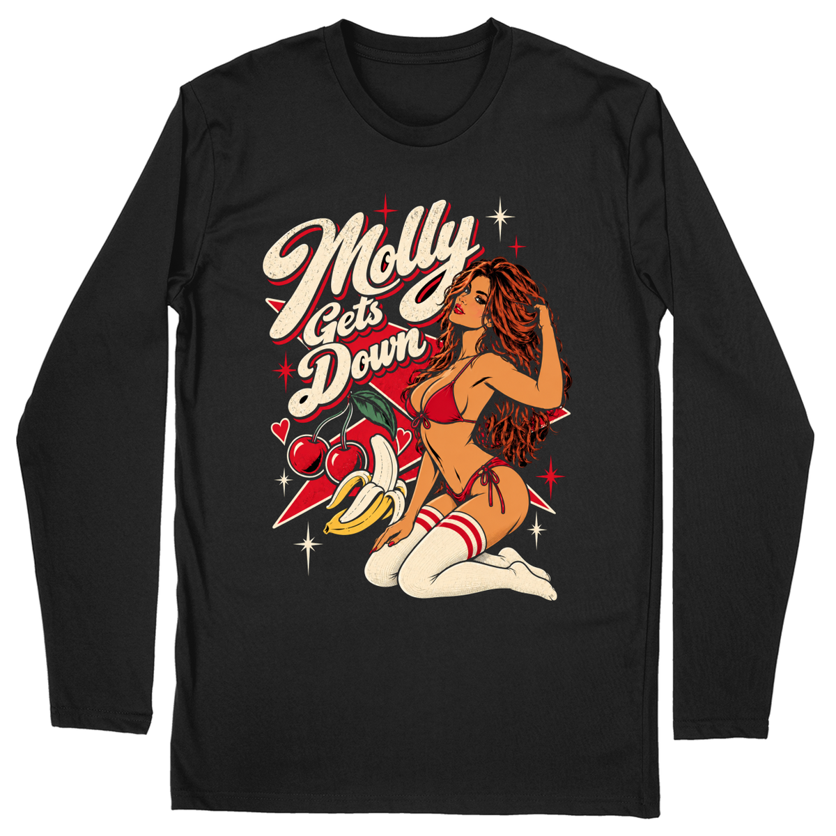 Long Sleeve Unisex T-shirt - Black - front***Black|||Long Sleeve Unisex T-shirt