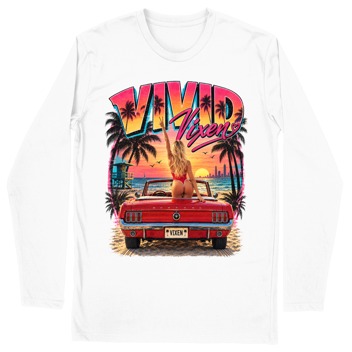 Long Sleeve Unisex T-shirt - White - front