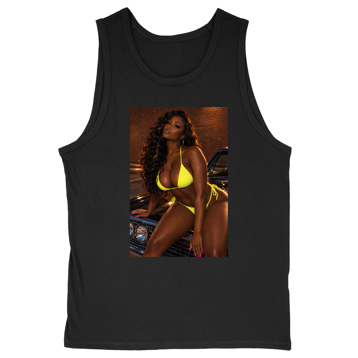 Soft Style Unisex Tank Top - Black - front